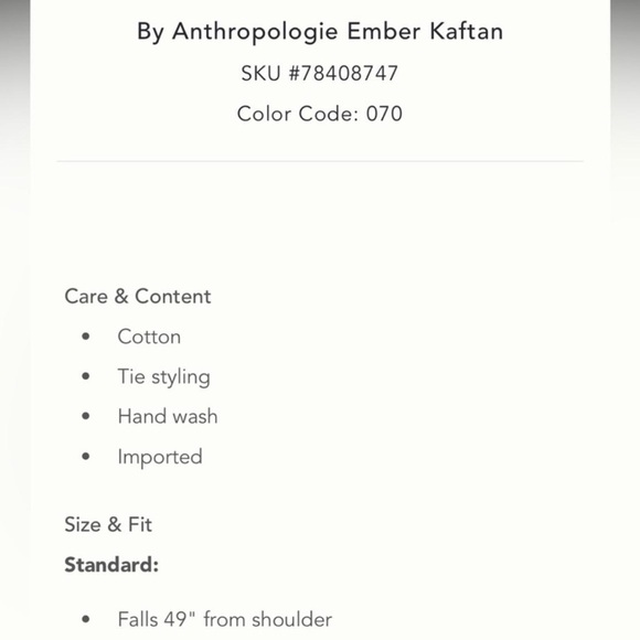 Anthropologie Ember Kaftan in Yellow - Picture 8 of 8